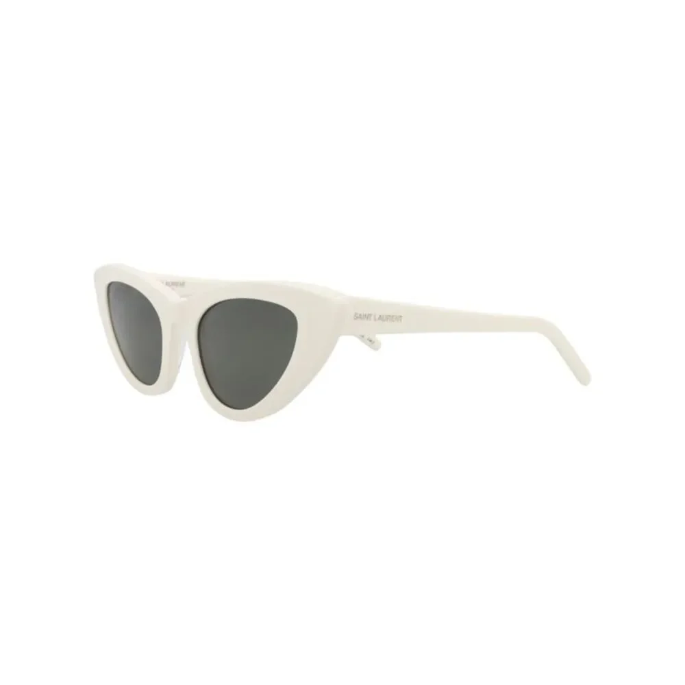 Saint Laurent Cat Eye-Frame Recycled Acetate Sunglasses White Womens